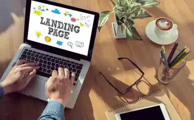 Depiction of a landing page.