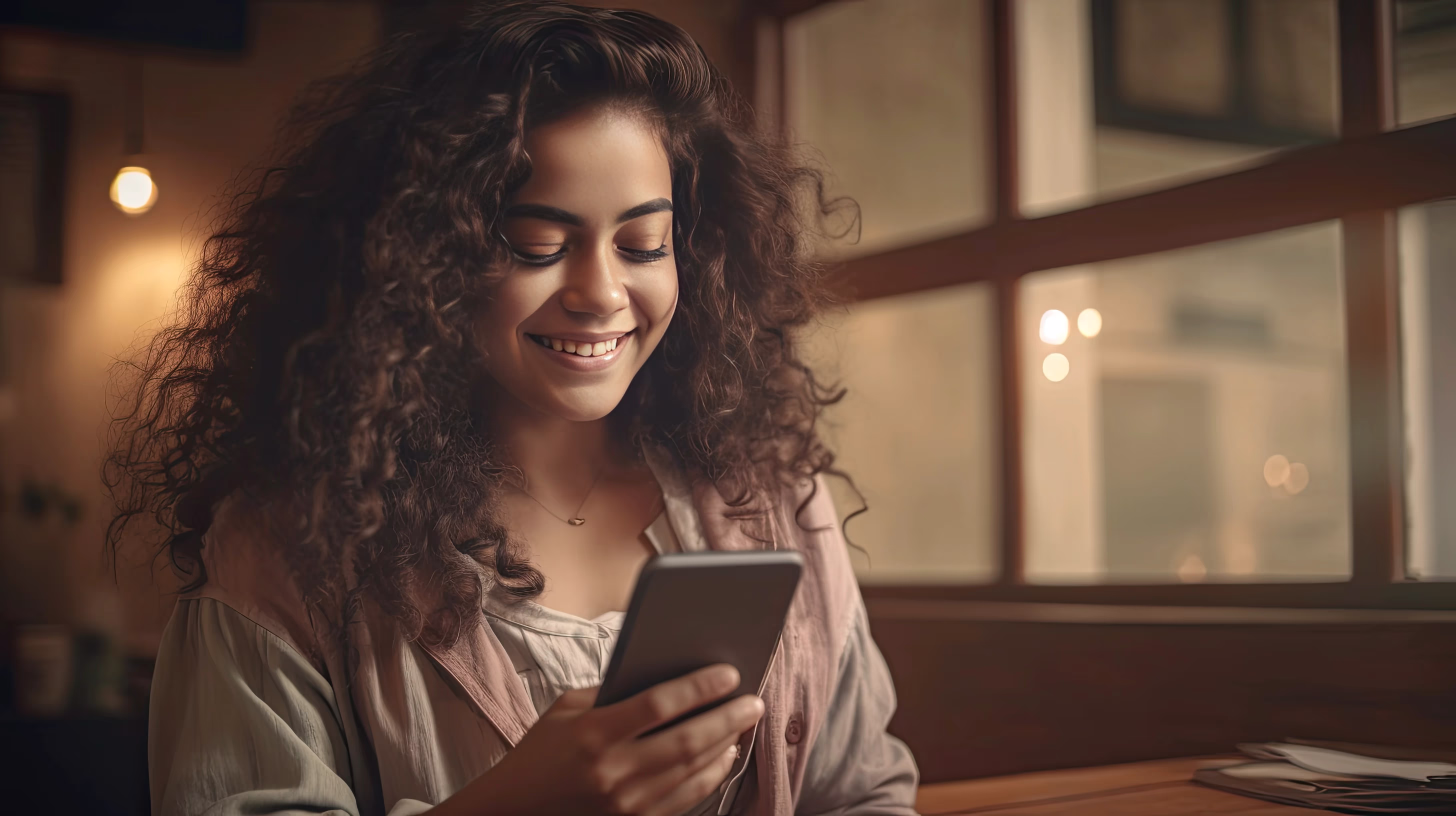 A girl using her phone